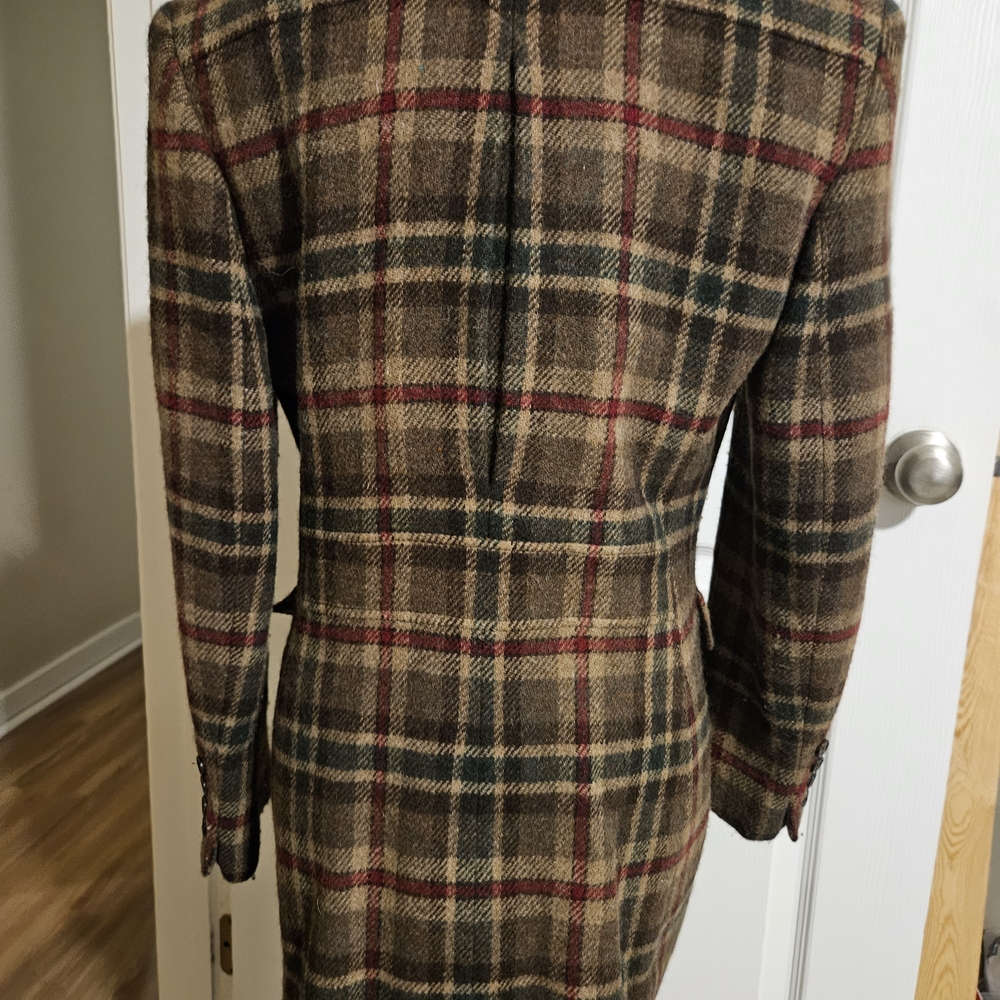 Ralph Lauren Plaid Wool Blazer - Brown and Red - Picture 2 of 6